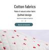 Cotton Floral Quilted Women's Cosmetic Bag for Lipsticks, Earphones, and Cables