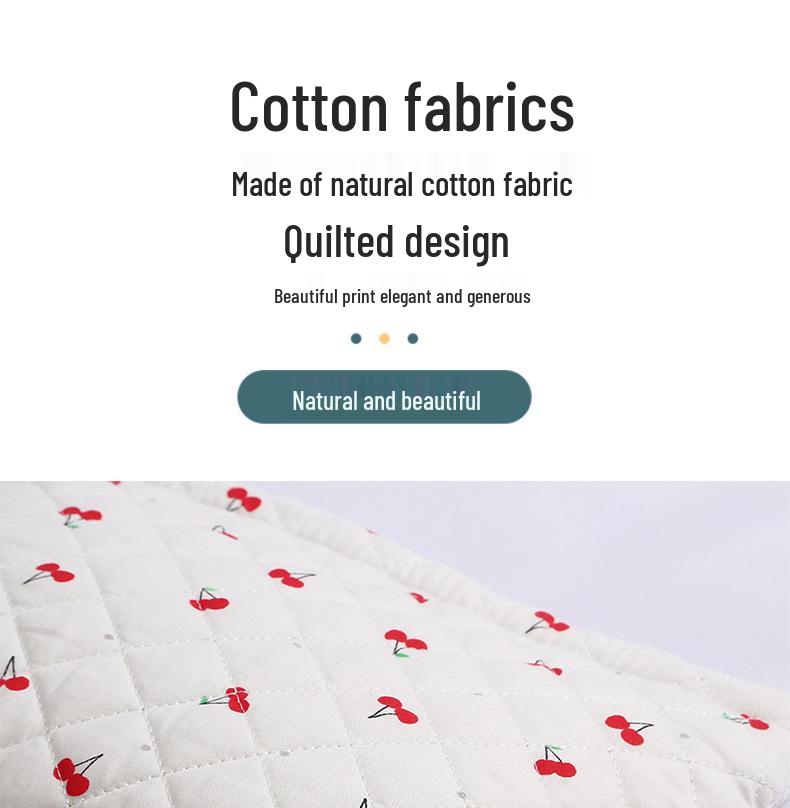 Cotton Floral Quilted Women's Cosmetic Bag for Lipsticks, Earphones, and Cables