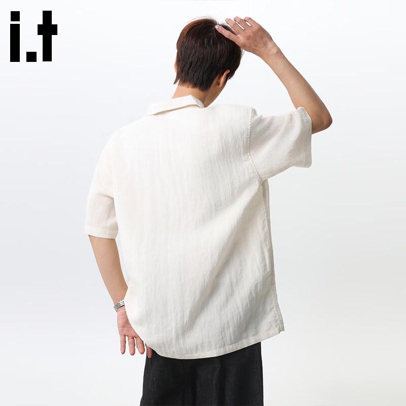 :CHOCOOLATEit Men's Ice Silk Linen Blend Polo Shirt