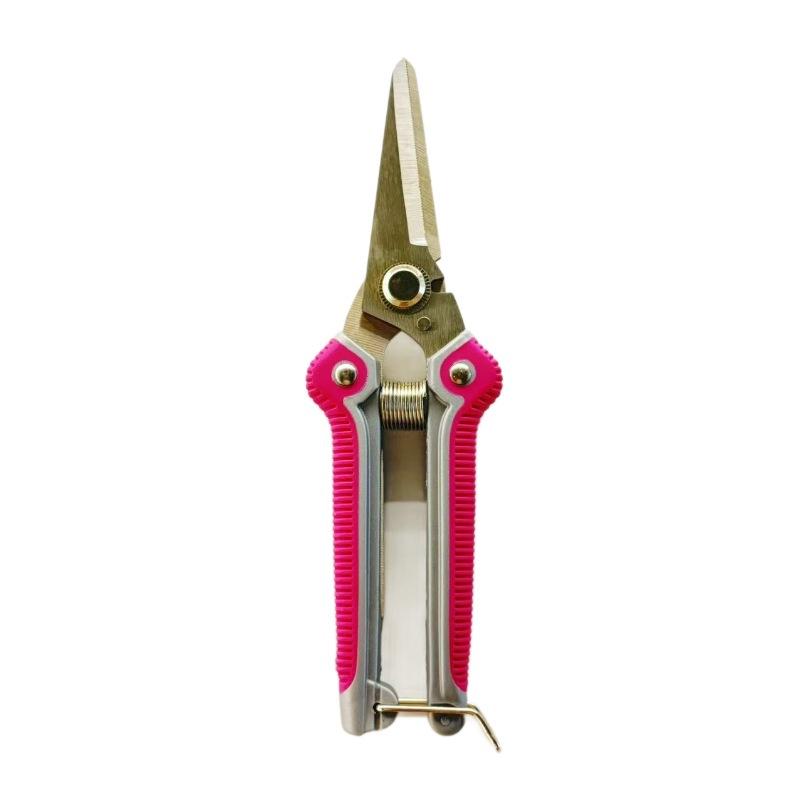 Stainless Steel Straight Head Pruning Shears for Garden, Fruit Picking, and Bonsai Trees