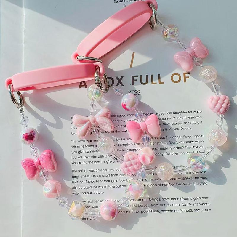 Neuer Tragbarer Wasserflaschen-Tragegurt-Halter Für 6-10cm Niedliche Rosa Schleife Silikon-Schlaufe Geeignet Für Stanley 30oz/40oz Schnabeltasse