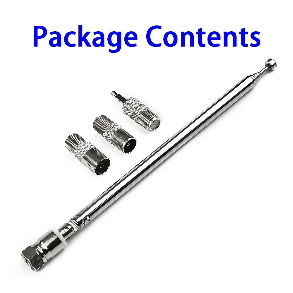75cm Antenne mit 3 Adapter Teleskop DAB FM Radio Antenne HiFi AV Receiver Mini Auto Außen Antennen Ersatz