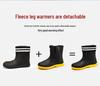 Unisex Mid-Calf Waterproof Rain Boots: Non-Slip, Wear-Resistant Rubber Shoes for Outdoor, Kitchen, Car Wash & Sports. Pull-On Style.