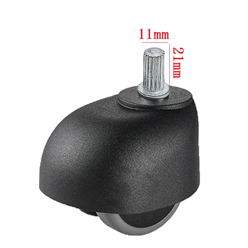 Universal Silent Executive Office Chair Swivel Casters - Boss Bread Wheels with Circlip