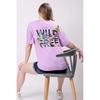 Camiseta Informal para Mujer Mezcla de Algodón Estampado Gráfico Top Oversize Paquete de 2