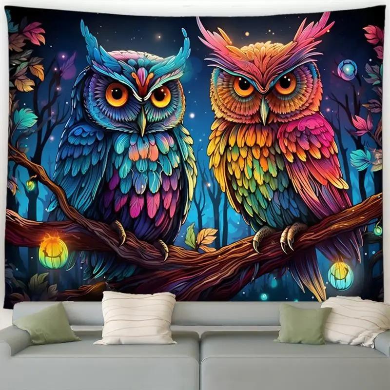 Креативный Сова Декоративный Гобелен Домашняя Стена Гостиная Офис Декоративный Гобелен 100x75cm