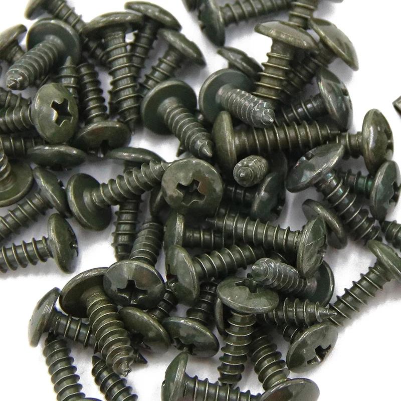 Car Metal Screw Clips Mixed Set U-Type Fastener Clip with Screw Anti-rust Fender Bumper Protection Buckle Iron Sheet Screw