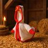 Christmas Geese Outfit With Soft Fabric Holiday Porch Decoration For Home Garden Statue