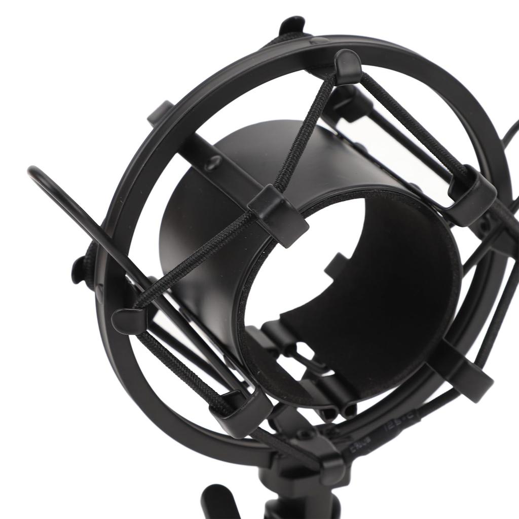 MENDUNER 45-50mm Microphone Shock Mount ABS Vibration-Resistant Holder 5/8 Inch To 3/8 Inch Conversion Nut Black Professional Recording