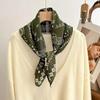 Polyester Head Scarf Retro Neck Scarf Fashion Square Scarf  Decor
