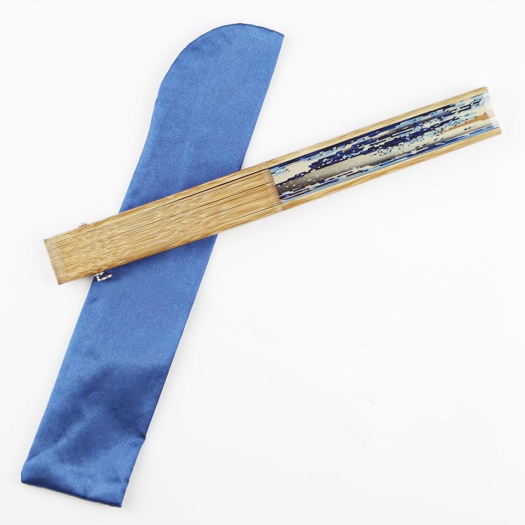 Folding Fan for Men and Bamboo Japanese Japanese Fireworks New Japanese Japanese Kabuki Set Fan The Great Wave Off [TOuWA] Women, Frame, Pattern,