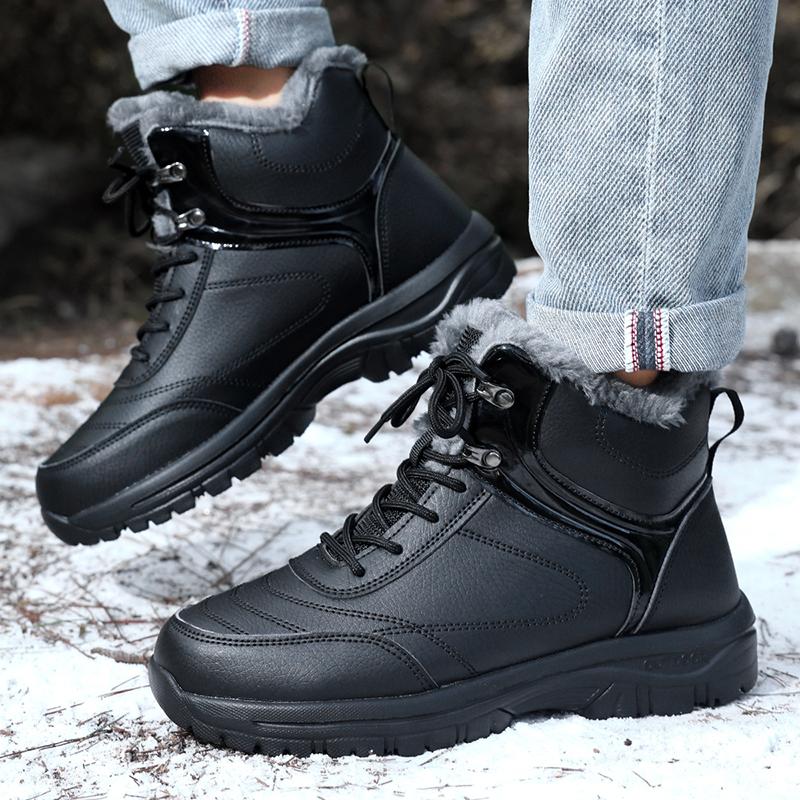 New Men Winter Snow Boots Women Super Warm Ankle Boots Unisex Plush Sneakers Wearable Anti-slip Waterproof Men's High Top Boots