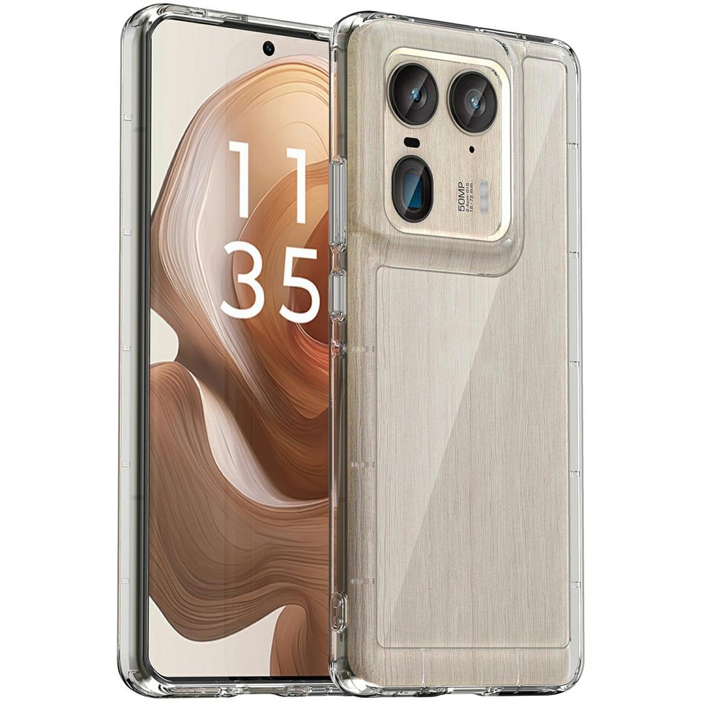 Dla Motorola Edge 50 Ultra 5G/Moto X50 Ultra 5G Etui TPU +Akrylowe Ochronne Przezroczyste Etui na Telefon