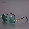 UV400 Protection Small Round Sunglasses Retro Metal Punk Shades Colorful Eyewear for Men Women