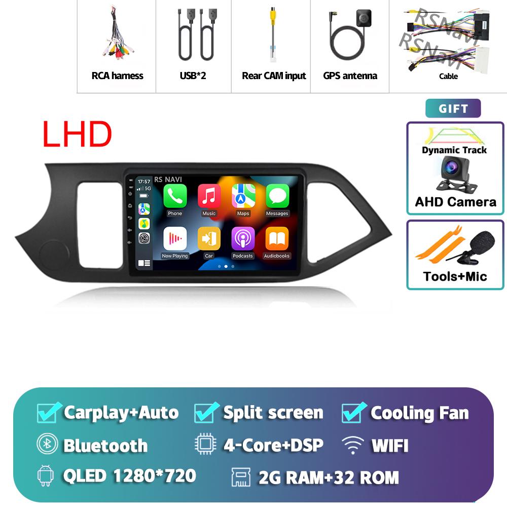 Android 14 Carplay Car Radio For Kia Morning 2 Picanto 2011 - 2017 Multimedia Video Player Navigation GPS Stereo Head Unit Auto