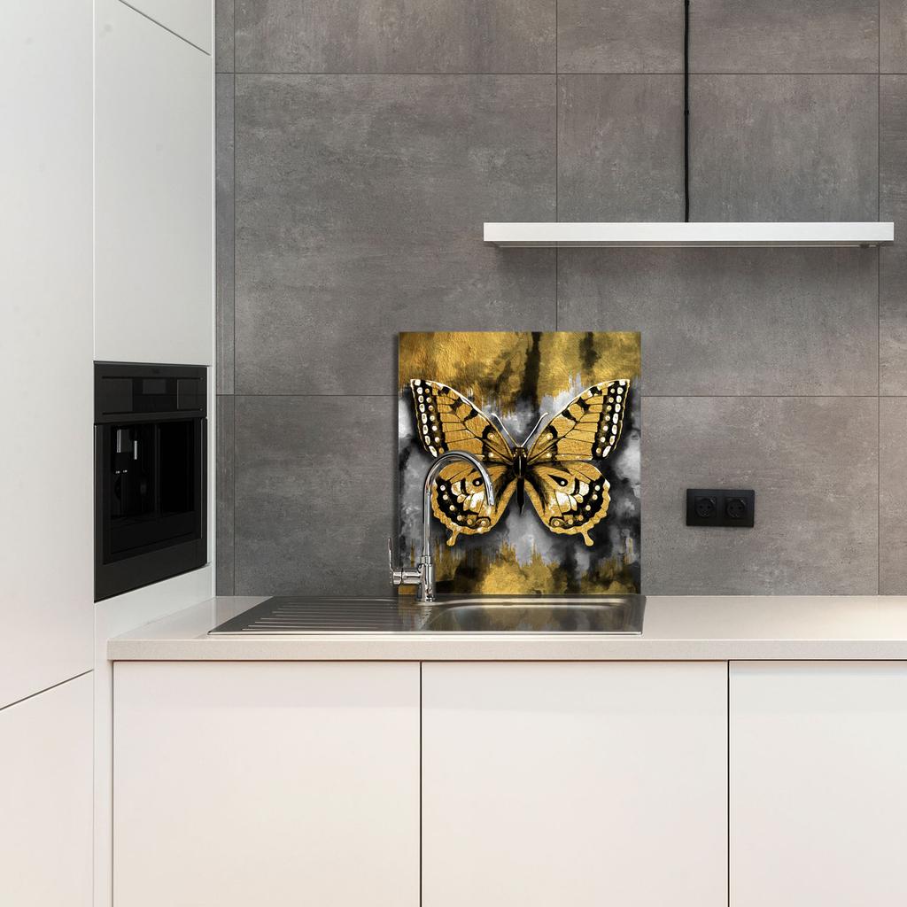 PANEL SZKLANY DO KUCHNI 60x65 Motyl