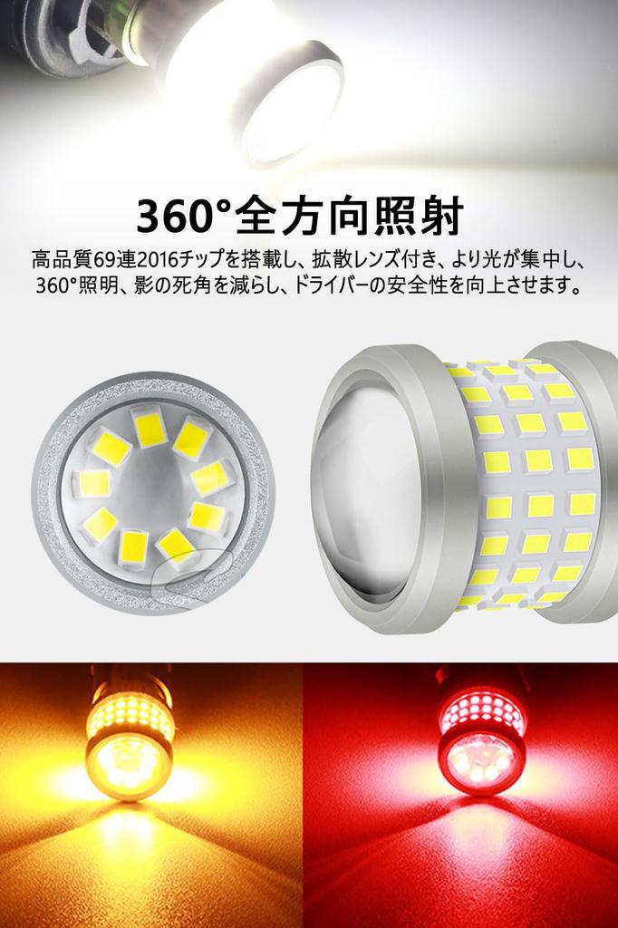 T20 LED Back Lamp Red Explosive Light High Brightness T20