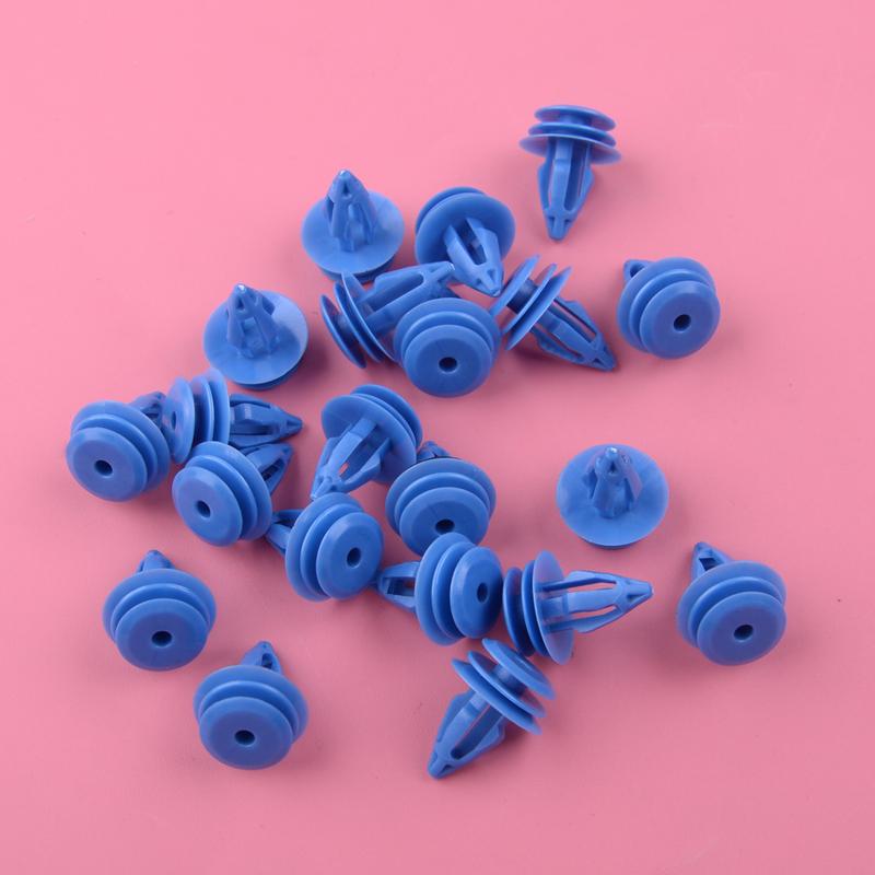 20Pcs Wheel Moulding Trim Fixing Clips Blue Plastic Fit For Land Rover Range Rover Evoque