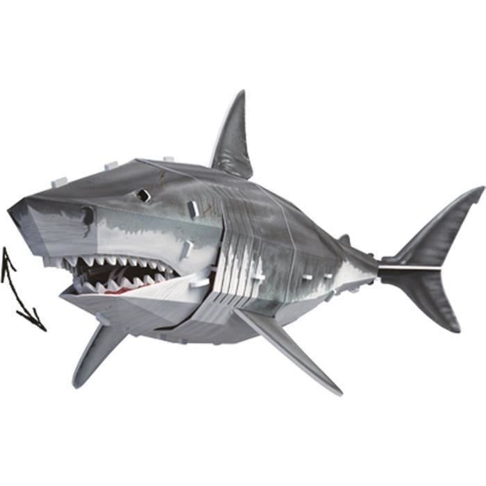 Puzzle 3D - Grand Requin Blanc - Jeu de construction - EXPLORA - 72 pièces - Dès 8 ans