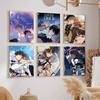 Anime L-Lost In The Cloud Boy Vintage Posters Sticky Retro Kraft Paper Sticker Diy Room Bar Cafe Kawaii Room Decor