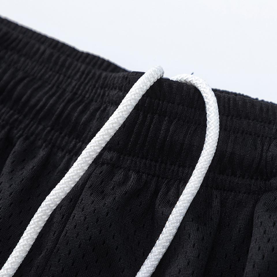 EES-15 Herren Mesh Sportshorts, Schwarz Kansas City Chiefs Logo Print Atmungsaktiv Sommer Street Strand Boardshorts