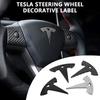 Car Steering Wheel Center Emblem Badge Sticker For Model 3 Model S X Y Roadster Invader Coil Mod WYE K80  SpaceX