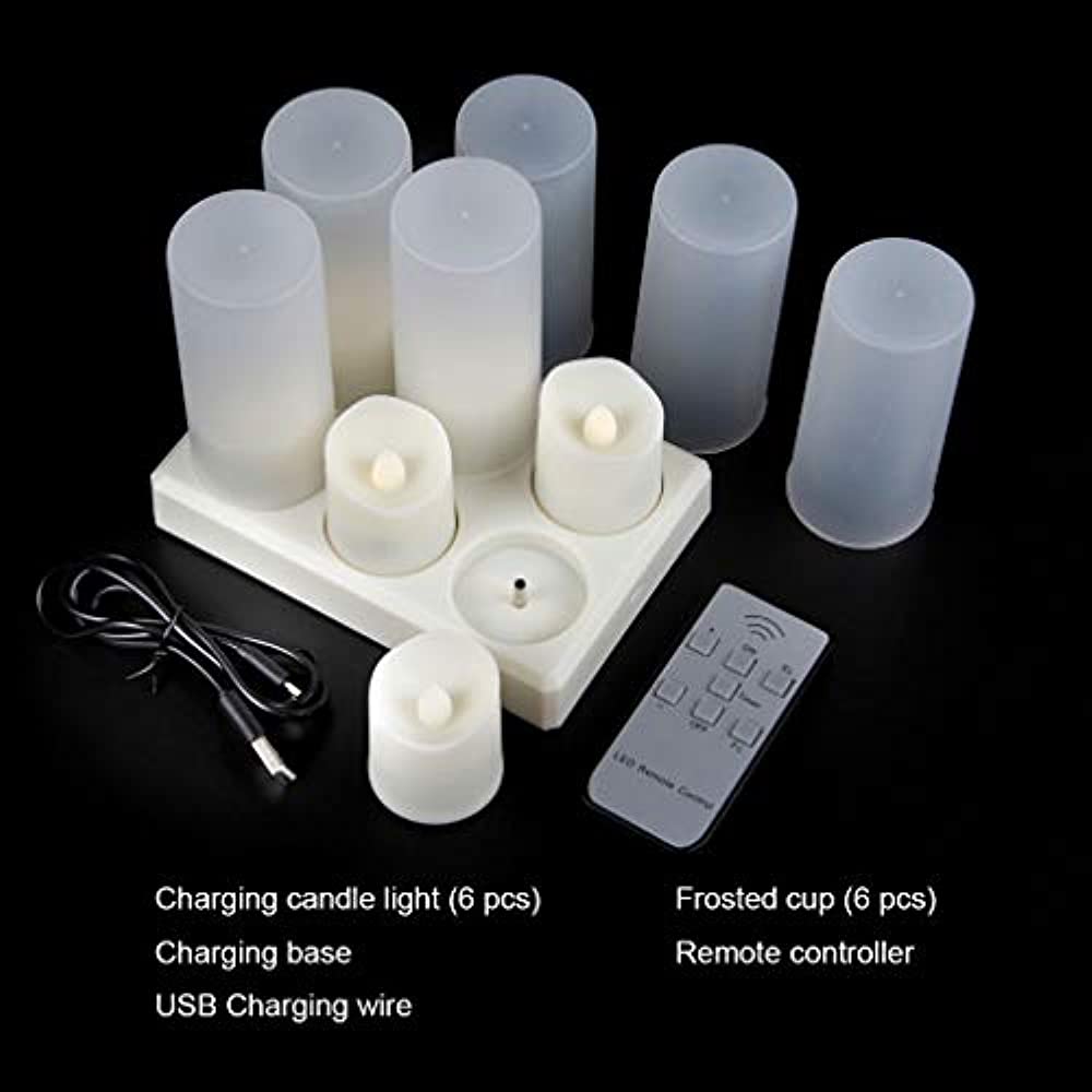 Rechargeable Flameless Candles Tea Lights LED Candles Warm White Tealights for Parties, Weddings, Christmas, Bar, Family, Dinner