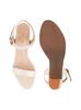 Shoetopia Women Block Heel Sandal  Stylish Ankle Strap Party Heels with Rhinestone Bow Detail