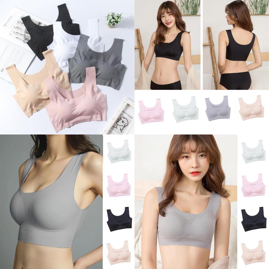 Seamless Plus Size Padded Sports Bra With Breathable Elastic And U Back Design