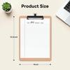 2 Pack Wood Clipboards with Pen Holder, 9 x 12.5'' Letter Size for Classroom, Students, Kid, 8.5 x 11'' Hardboard Clip Board with Low Profile Black