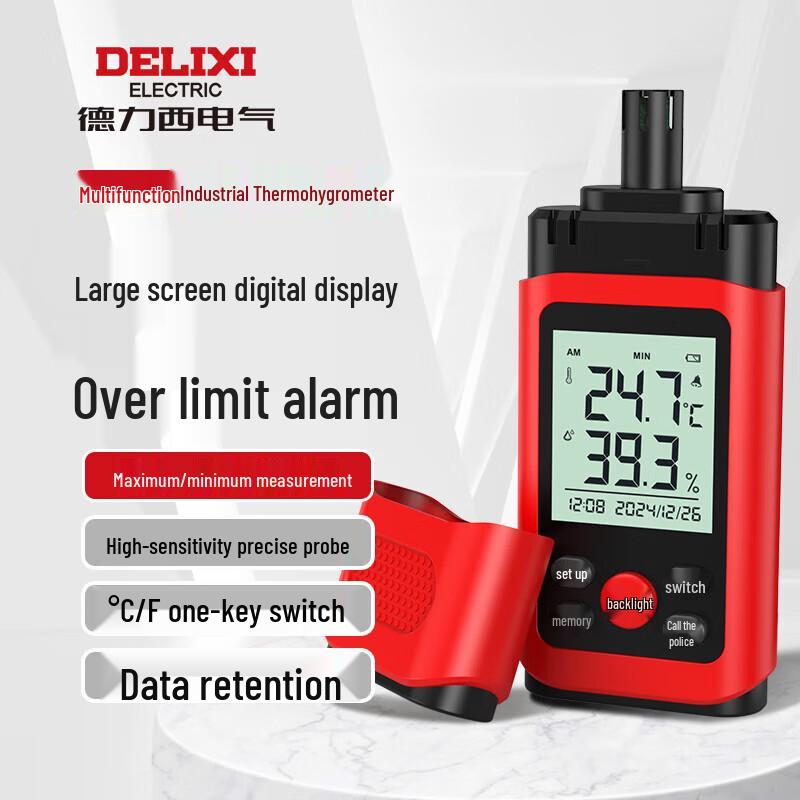 DELIXI ELECTRIC Handheld Industrial Digital Thermohygrometer (CN version)