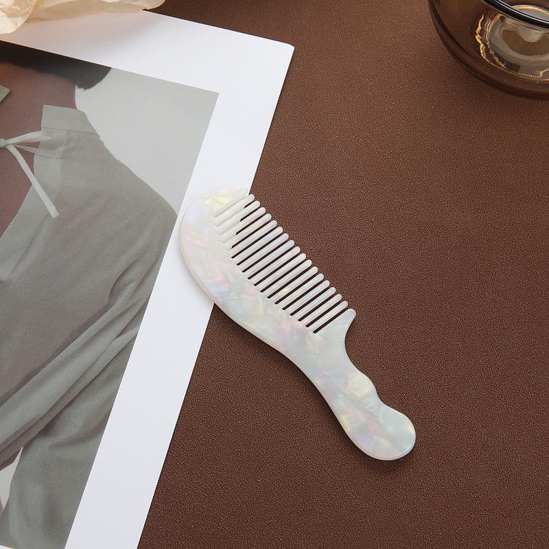 Acetate Mini Wide-Tooth Hairbrush for Short Hair