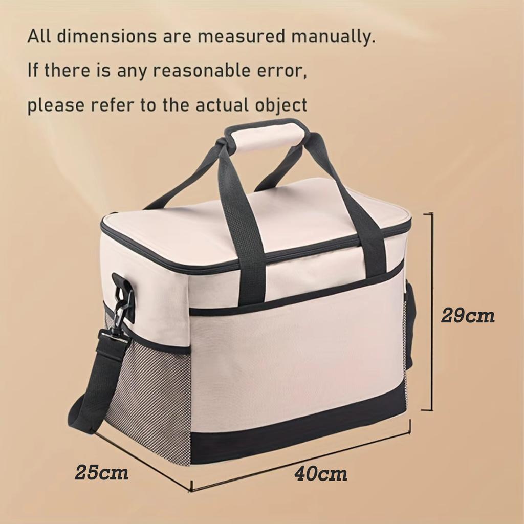 1pc Large-capacity Insulated Box Oxford Cloth Refrigerated Ice Pack Outdoor Camping Portable Hand-held Picnic Bag Storage Bag