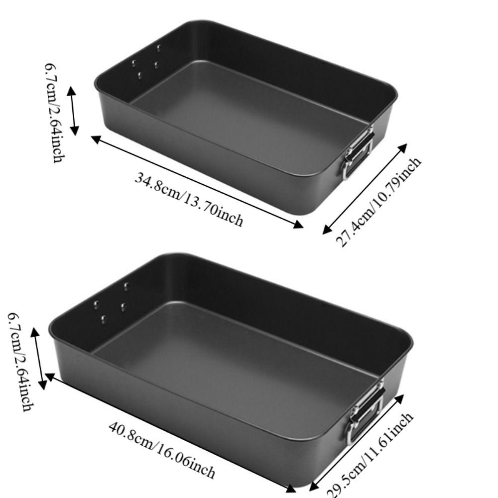 Carbon Steel Chicken Roasting Pan Rectangular Cake Pan Durable Lasagna Pan Oven