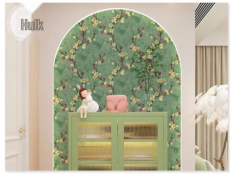Vintage Style Self-Adhesive Wallpaper for Cozy Home Decor: Thickened American Retro Wall Stickers for Bedroom and Living Room.