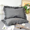 1 Pair European Style Cotton Wrinkle Elegant Pillow Cases Ruffle Design Pillow Cover Ruffle Princess Pillowcase 48*74cm