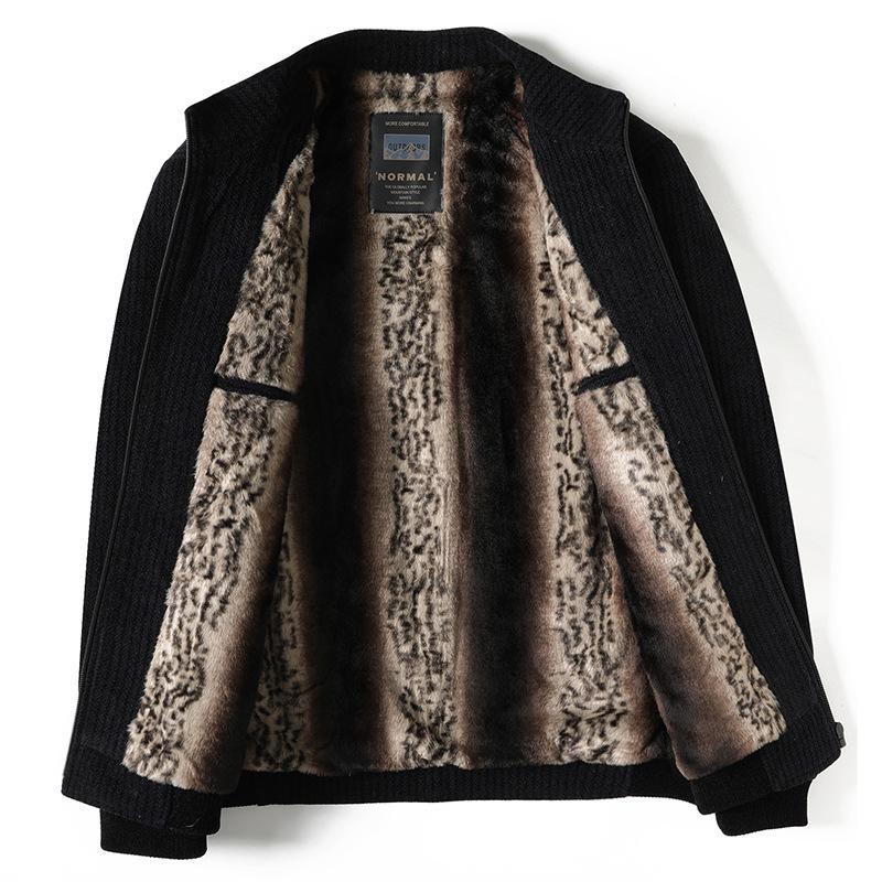 Men's Winter Jacket: Thick Chenille, Warm, Plus-Size for Middle-Aged & Elderly