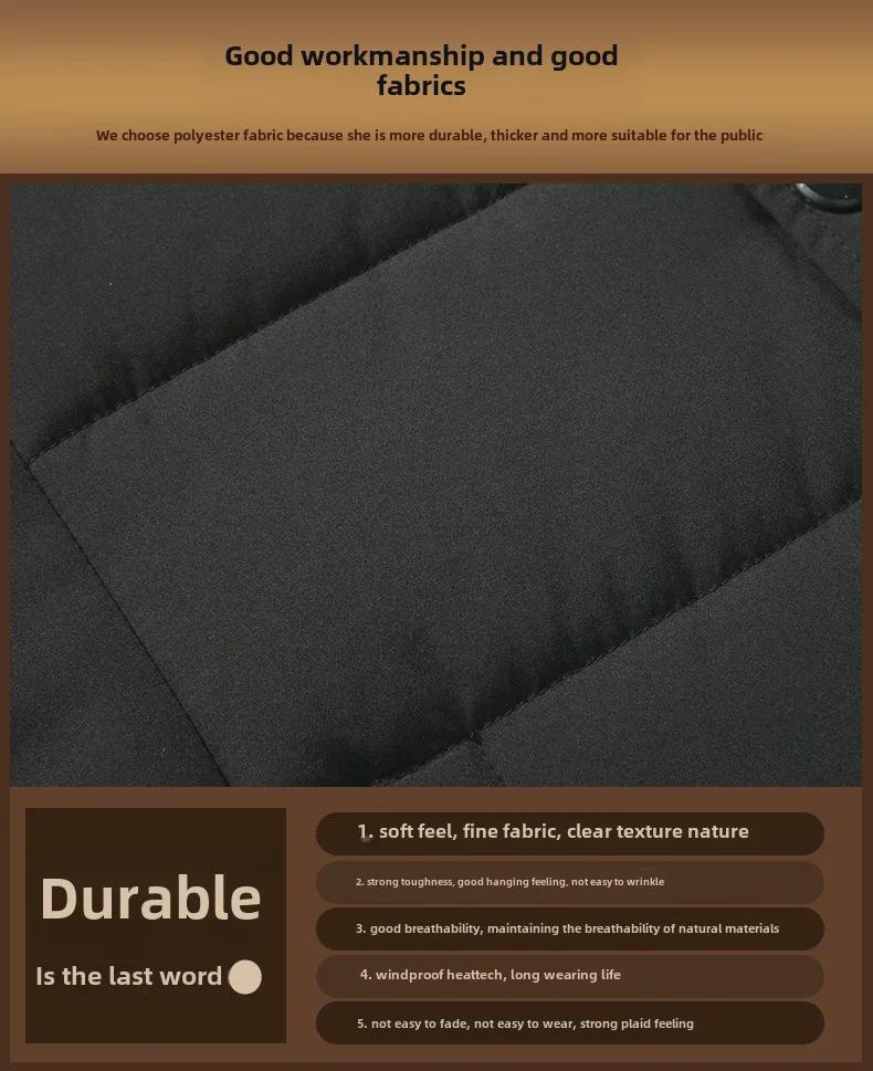 Herren Winter 2021 Kapuzenjacke aus Baumwolle - Warm & Dick, Perfekt für Väter mittleren Alters