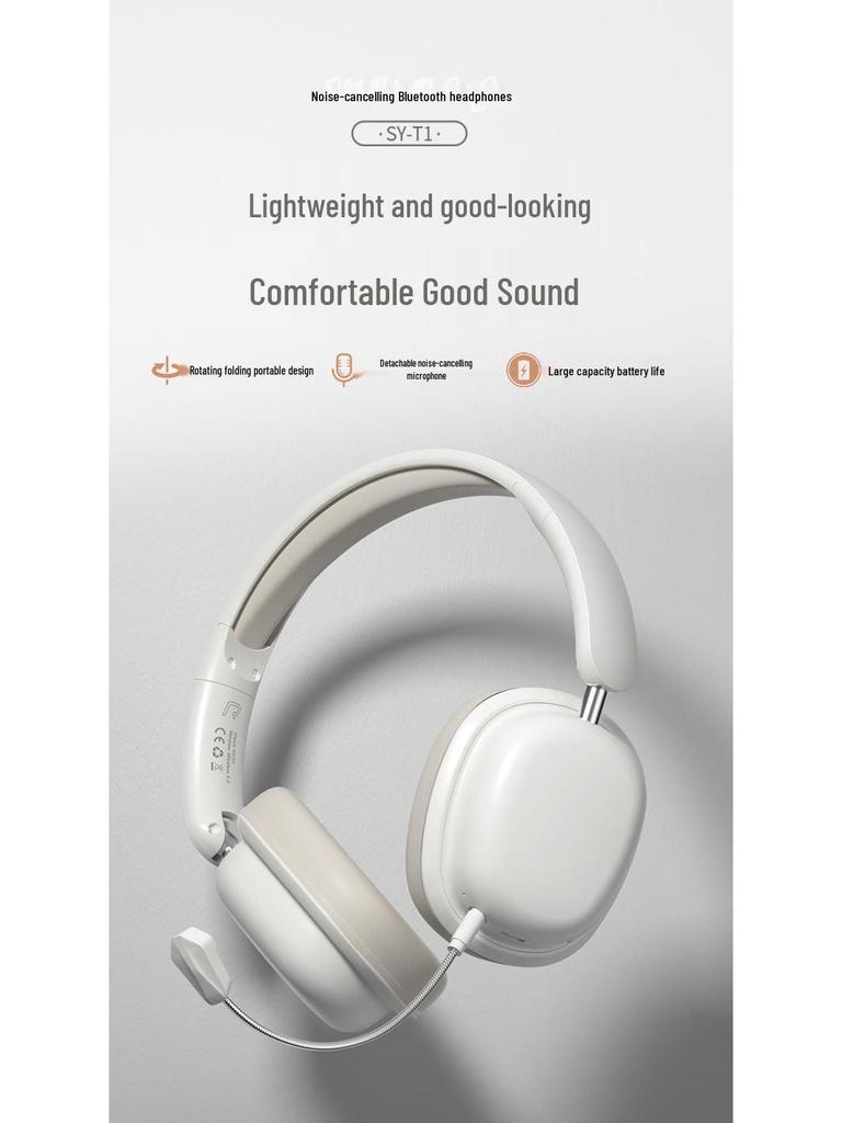 Kabellose Over-Ear Bluetooth-Kopfhörer mit Mikrofon und großem Akku für Gaming