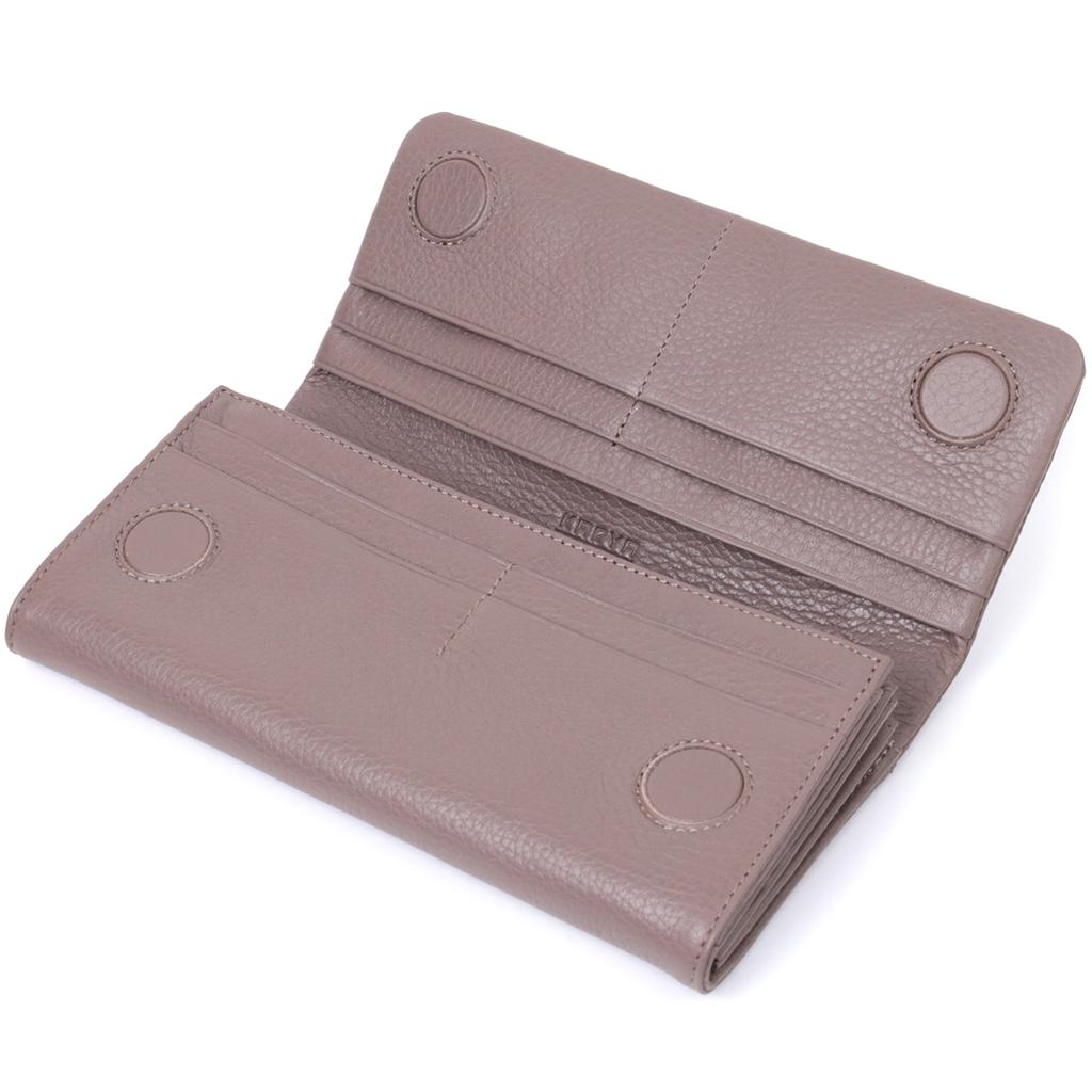 Small Women's Wallet KARYA Wallet 22818 Made of Genuine Leather Beige