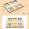 Dřevěná DIY aktivní deska pro děti Montessori odemykací západka dveří párovací puzzle Hračky pro rané vzdělávání a rozvoj dovedností pro děti