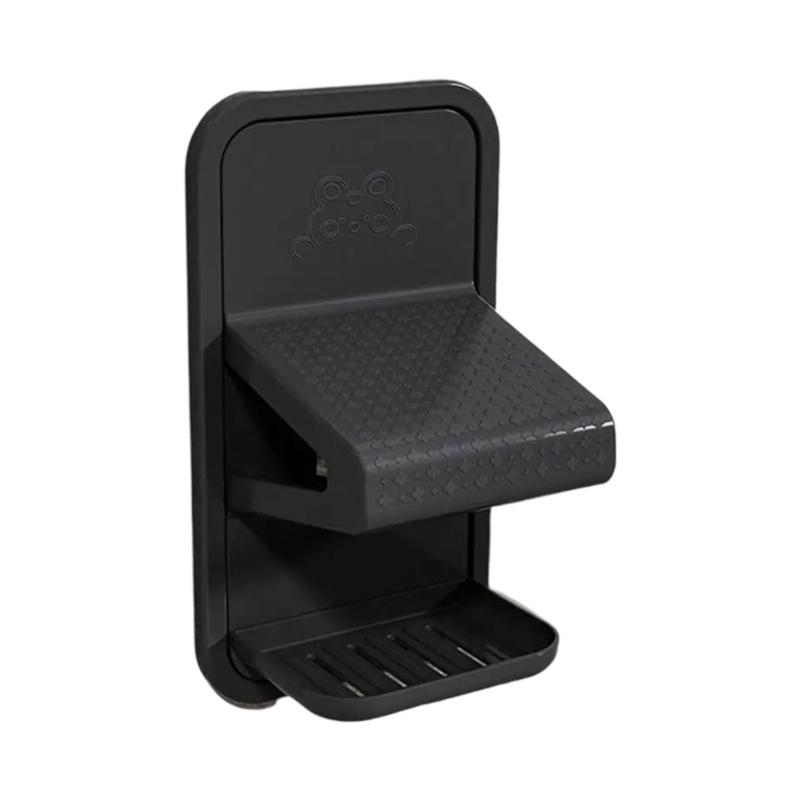 

No Drill Wall Mounted Shower Foot Stool With NonSlip Surfaces Bath Footrest For Bathroom Safety And Comfortable темно-сірий колір