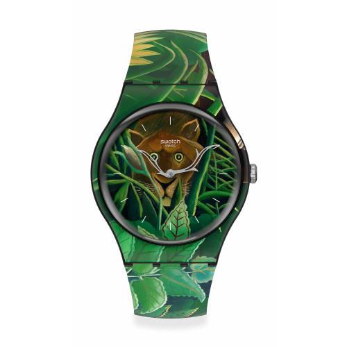 Swatch MOMA SUOZ333 Green Watch