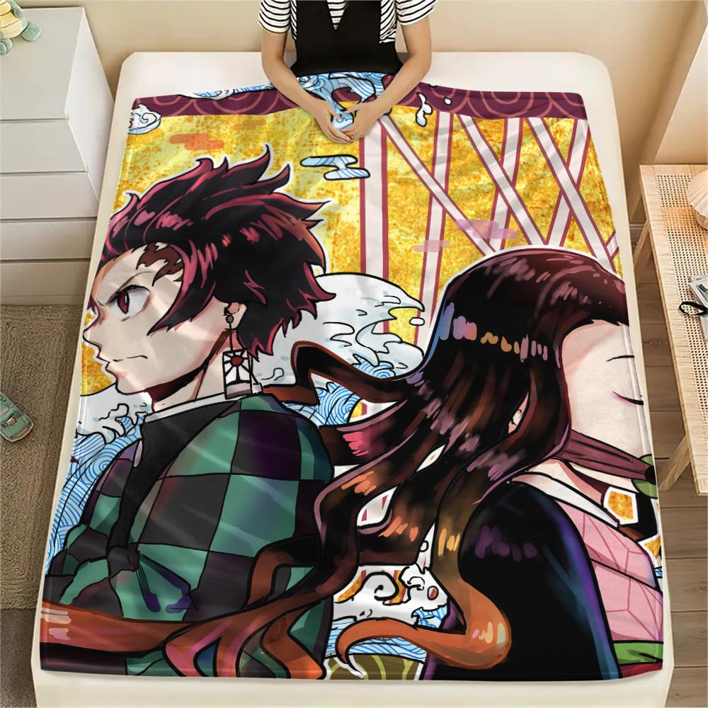 

Demon Slayer Nezuko & Tanjiro Blanket, Cozy Throw for Sofa Bed, Ideal Gift for Demon Slayer Fans.chl 75x90cm