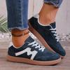 Women Sneakers Fashion Casual Flats Vulcanize Shoes Fashion Round Toe Lace Up Comfortable Flat Shoes for Women