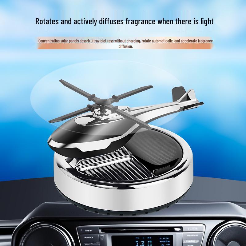Solar-Powered Helicopter Car Air Freshener, 2024 New Interior Ornament.