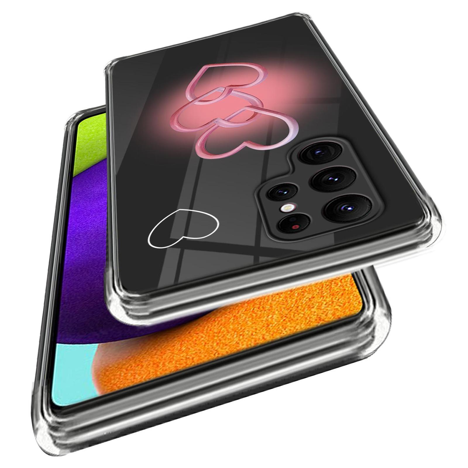 

For Samsung Galaxy S23 Ultra Pattern Printing Phone TPU Case Cell Phone Cover Three-Love