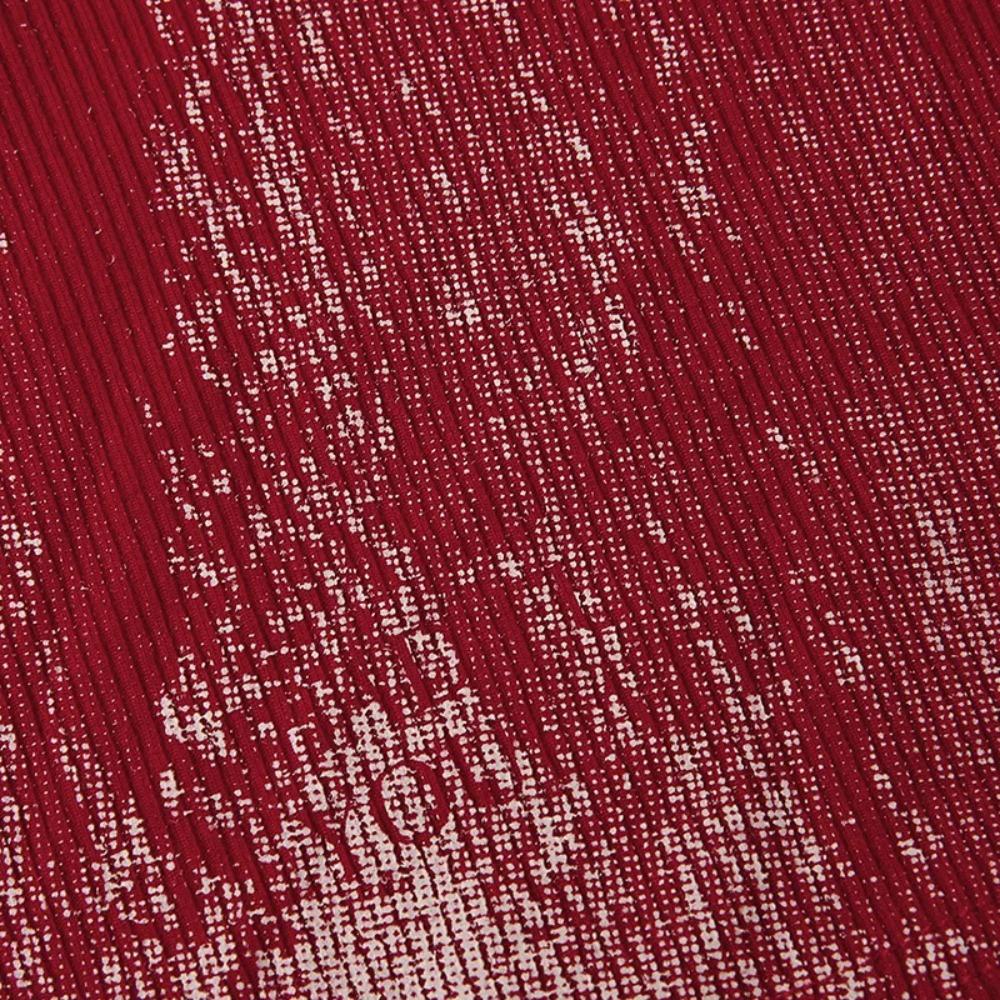 Retro Monogrammed Choker Vest Polyester Hanging Neck High Street Crop Tops Knit Tank Top Open Back Sexy Backless Red Top Women