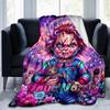 1PC Custom Name Cosmic Child's Play flannel blanket versatile,all-season throw suitable for the living room,bedroom,camping,travel,and gift