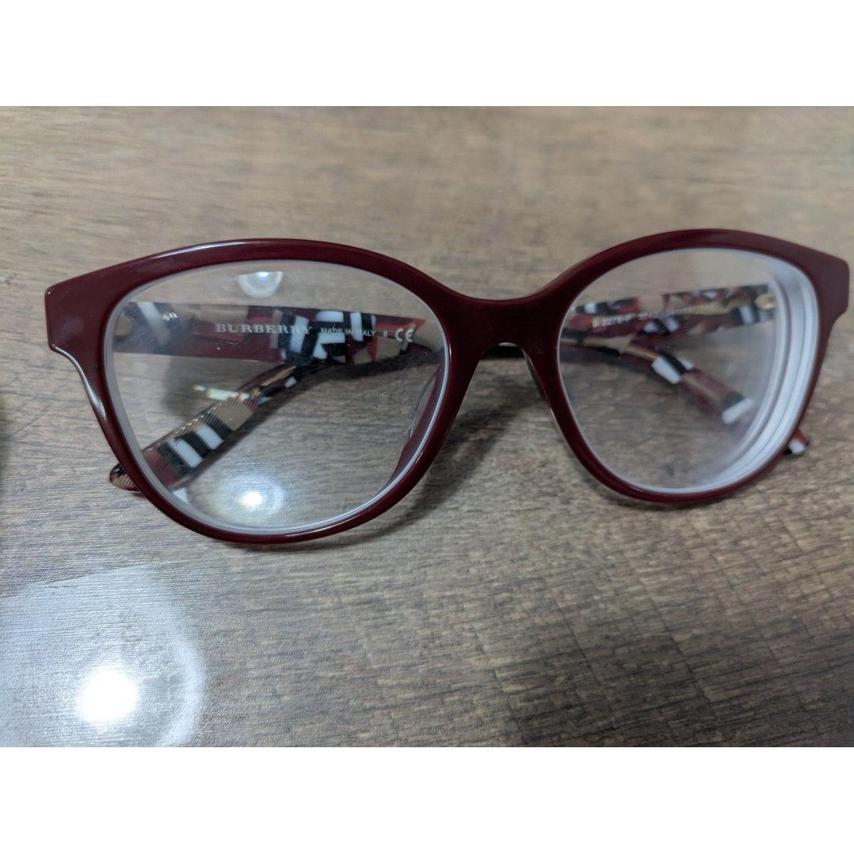 Used BURBERRY glasses frame red